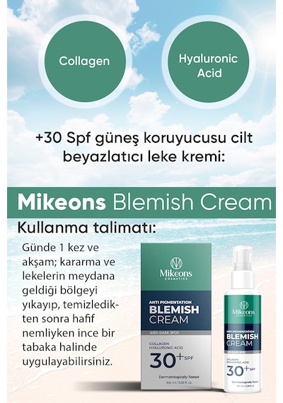 Mikeons Cilt Beyazlatıcı Leke Kremi 30 Spf 100 ML