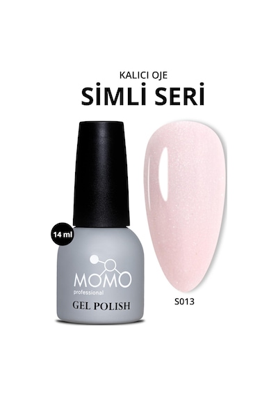 Momo Professional Kalıcı Oje S013 Simli Uçuk Pembe 14 Ml