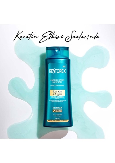 Keratin & Argan Onarıcı Saç Bakım Şampuanı 500ml