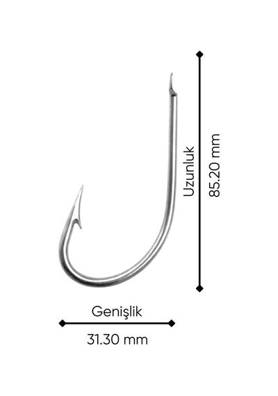 Olta İğnesi - Mustad - 2310 - Krom - No: 2 6'lı Paket