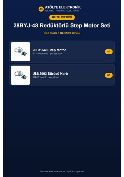 28bjy-48 Redüktörlü Step Motor Seti
