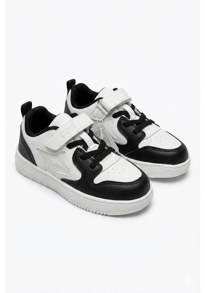 Fort Eldon Cool Rahat Hafif Anatomik Sneaker Erkek Çocuk Ayakkabı SİYAH-BEYAZ