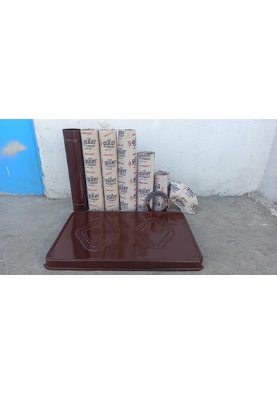 Kuzine Boru Takımı Kahverengi Emaye Soba  Borusu