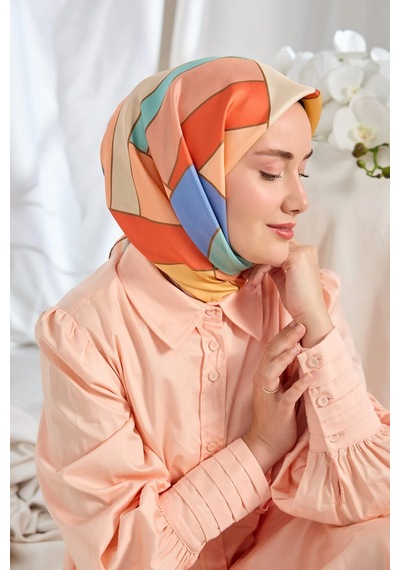 Silk Home %100 Twill İpek Eşarp S543 Yavruağzı