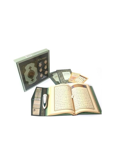 Hayrat Kuran Kalemi Kuran Okuyan Kalem(Yeşil-Rahle Boy-Karton Kut