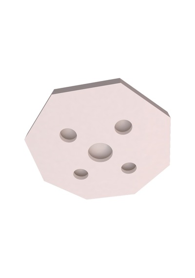 Motifpiyer Tavan Spot Göbek Tsg-Duz-Altıgen-56Cm Çap