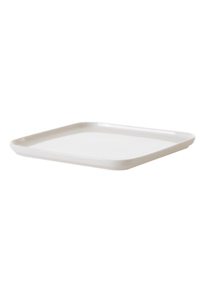 Mudo Home Natura Kare Servis Tabağı 28cm Beyaz