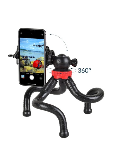 Ayex Mt-10 Esnek Mini Tripod Küresel Kafa & Telefon Tutucu Kamera Ve Akıllı Telefon Uyumlu -