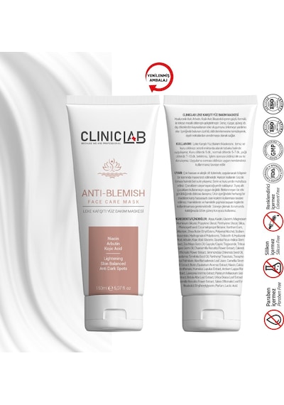 Clınıclab Leke Karşıtı Yüz Bakım Maskesi 150 Ml