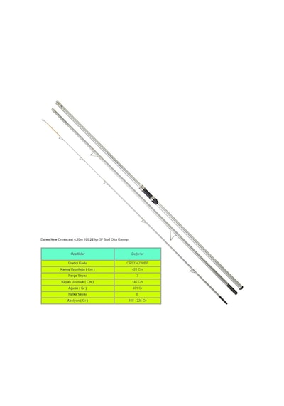 Daiwa New Crosscast 4.20m 100-225gr 3P Surf Olta Kamışı - 420 Cm