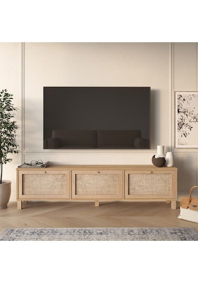 Robin Home Arizona Tv Ünitesi Sehpası Ahşap Ayaklı 3 Ahşap Jüt Kapaklı 180cm Sepet-jüt Kahverengi Robin Home Arizona Tv Ünitesi Sehpası Ahşap Ayaklı 3 Ahşap Jüt Kapaklı 180cm Sepet-jüt Kahverengi