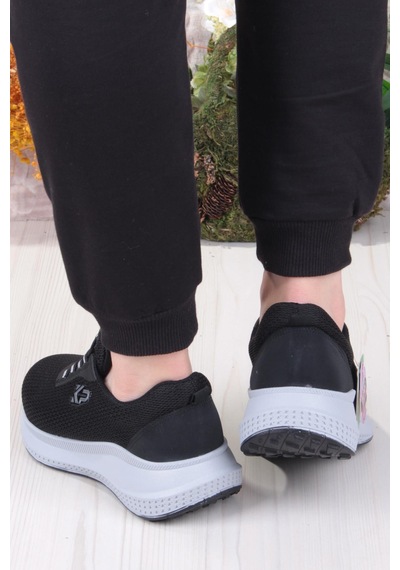 Fort King Anna Rahat Hafif Memory Foam Taban Sneaker Kadın Ayakkabı Siyah