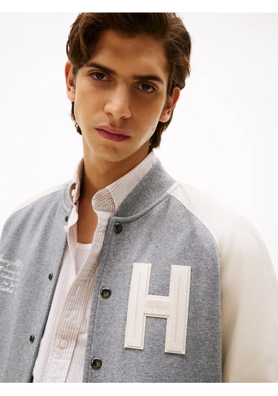 Tommy Hilfiger Mıx Medıa Varsıty Bo, P01 Gri Erkek Ceket
