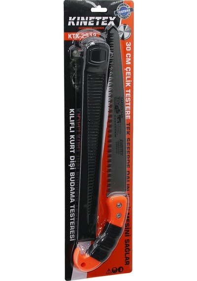 Kurt Dişi 300mm Çelik Budama Testeresi Kılıflı Saplı 30cm Saplı 43cm
