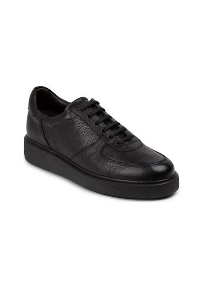 Deery Hakiki Deri Siyah Erkek Sneaker Ayakkabı - 01965msyhe04 Siyah