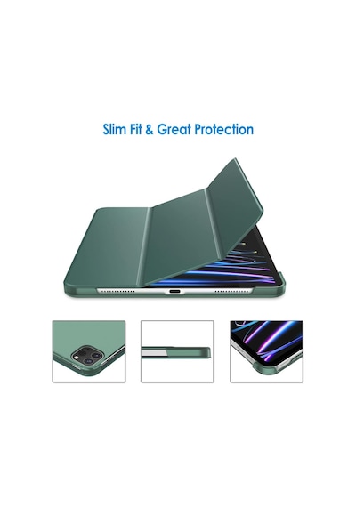 Apple Uyumlu iPad Pro 11inç M4 2024 Kılıf Flip Cover Kalem Bölmeli Pc Case A2836 A2837 A3006