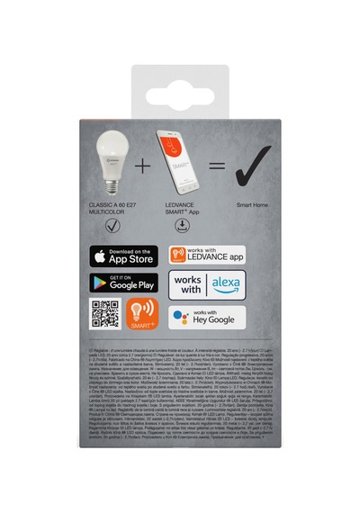 Ledvace Smart Led 9W RGBW 806lm E27 Duy WIFI Kontrollü Led Ampul