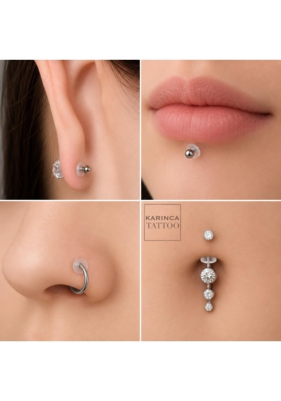 Piercing Keloid Diski Bump Piercing Yara Önleyici Bioplast 10 Adet çok renkli