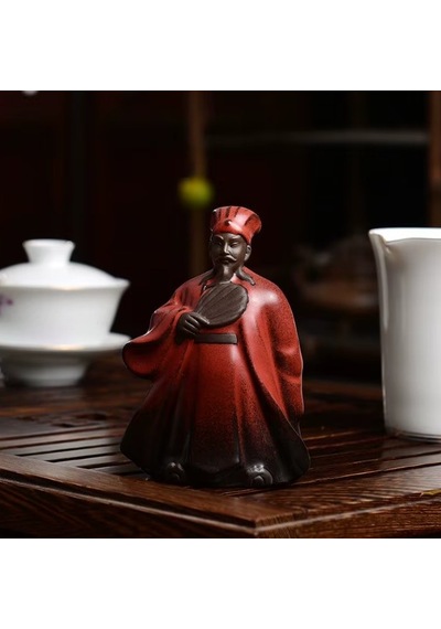 Zhuge Liang Seramik Çay Seremonisi Figürü