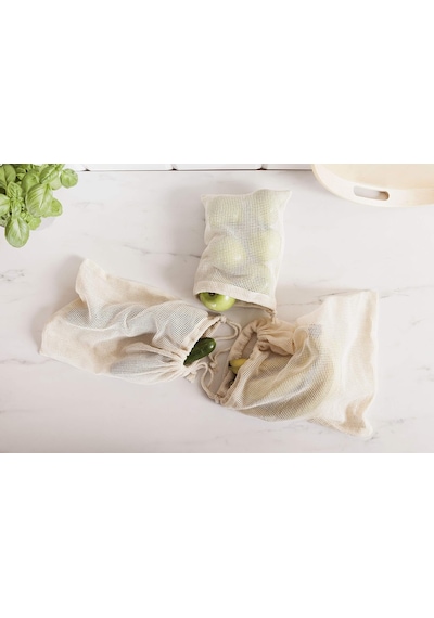 York File Torba 3'lü Set Sebze Torbası, Meyve Torbası, Tekrar Kullanılabilir Alışveriş Filesi, Diğer