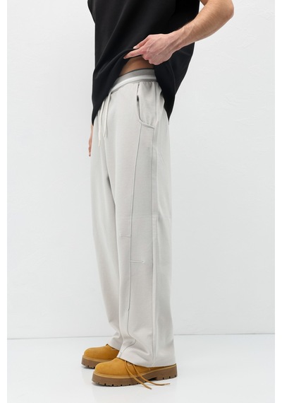 Vamos Bağcıklı Baggy Fit Eşofman Alt Ice Grı