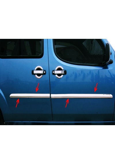 Fiat Doblo 2000-2006 Arası Krom Yan Kapı Çıta 4 Prç P.çelik