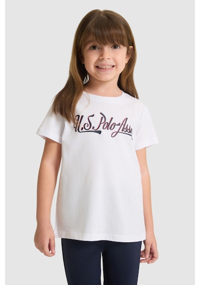 U.S. Polo Assn.  Kız Çocuk Beyaz Tişört 50325697-vr013
