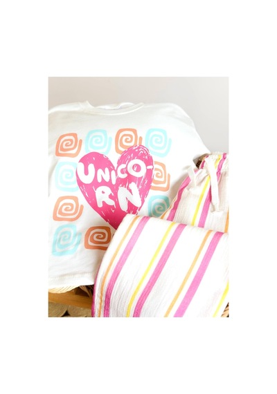 Poala Kids Colorful Unicorn Takım Çok Renkli