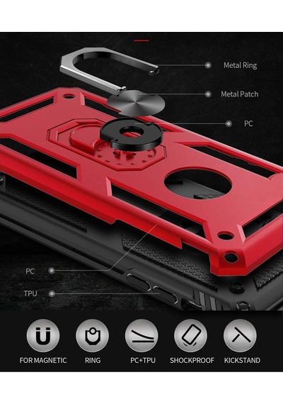 Apple Uyumlu iPhone 6 - 6S Kilif Zirhli Standli Miknatisli Tank Kapak 410453607
