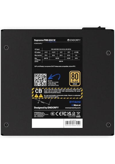 Supremo Fm6 850w 80+ Gold Pcıe 5.1 Full Modüler Atx 3.1 Güç Kaynağı Ey7a012