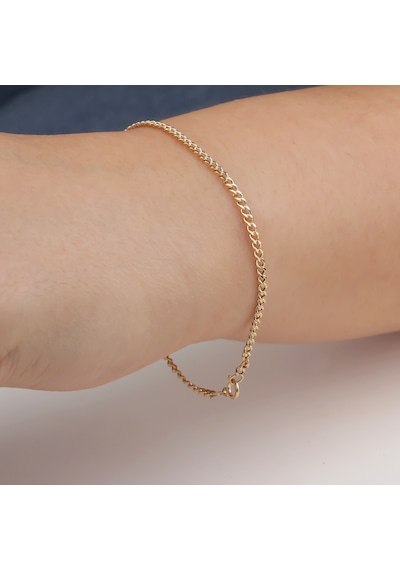 Glorria Altın 2,5 Mm Gurmet Zincir Bileklik Çok Renkli