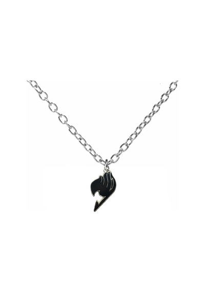 Fairy Tail Siyah Sembol Kolye 60 Cm Zincirli Anime Temalı Unisex Gotik Takı Çok renkli