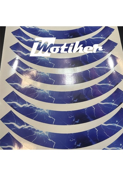 Yıldırım Desen Baskılı Jant Kaplama Tasarımı Sticker Etiket Modeli