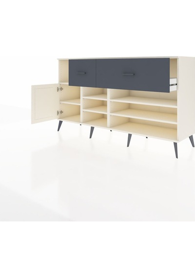 Kronos Konsol 6 Raflı 2 Çekmeceli Tek Kapaklı 176x59x99 Aytaşı-a Aytaşı-aytaşı/antrasit Kronos Konsol 6 Raflı 2 Çekmeceli Tek Kapaklı 176x59x99 Aytaşı-a Aytaşı-aytaşı/antrasit