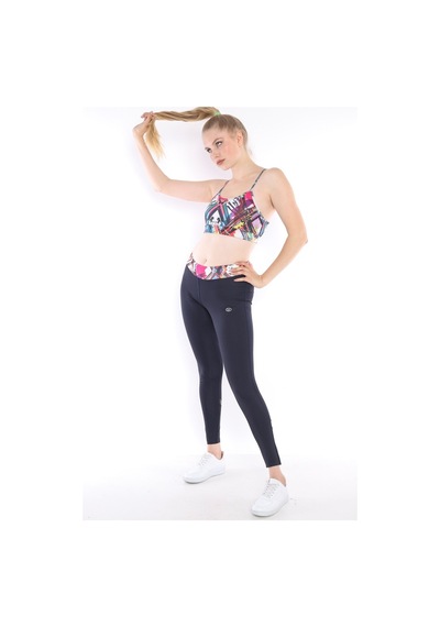 Escetic Kadın Açık Lacivert Spor Tayt Büstiyer Takım, Fitnes, Yoga, Bra-4301 - M Lacivert