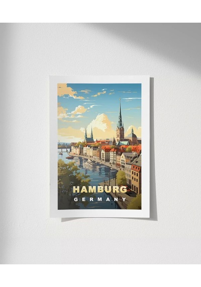 Çerçevesiz Poster Kuzeyin İncisi Hamburg