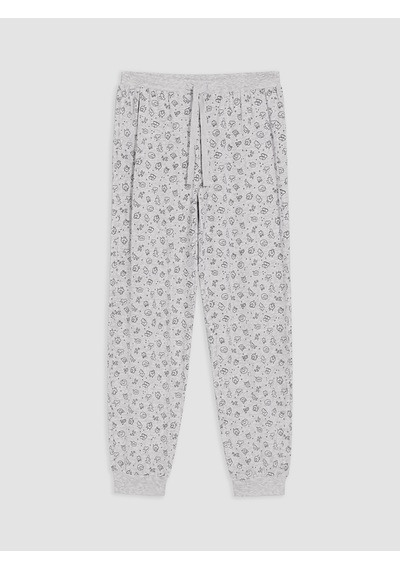 Lcw Dream Gri Desenli Kadın Jogger Pijama Alt
