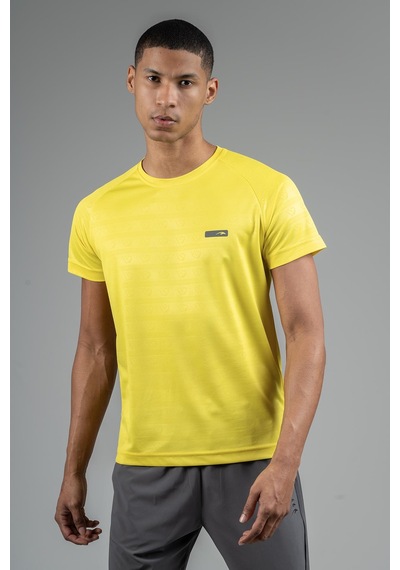 Maraton Regular Erkek Bisiklet Yaka Sarı T-shirt Sarı