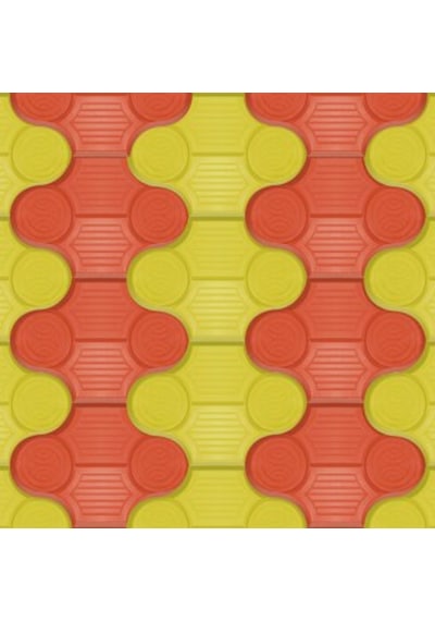 Plastik Parke Taşı Kalıbı Tekli Barok 2 Dikey 1/2 4,5 Cm (10Ad)