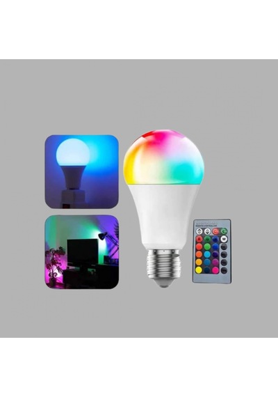 Rgb Led Ampul 16 Renk Uzaktan Kumandalı Enerji Tasarruflu E27 Led Ampul