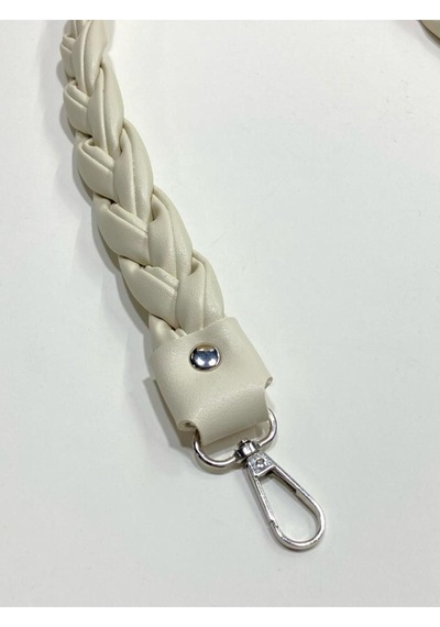 Karantuhafiye Çanta Sapı / Saç Örgü Tekli Çanta Sapı /70 Cm Krem Krem