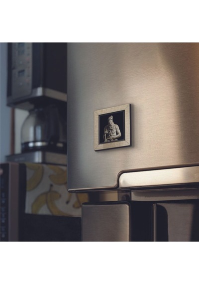 Musa'nın Hükmü Heykeli Heykeltıraş: Michelangelo Baskılı Mdf Magnet 7x7 342