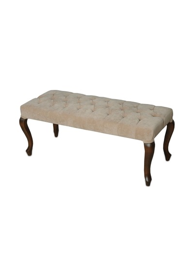Masifart_Mobilya Masifart Kapri 120 Cm Kapitoneli Bench Puf Ceviz Eskitme