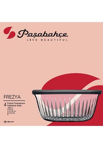 Paşabahçe Frezya Saklama Kabı 330 Cc 4'lü 2 Adet Çok Renkli