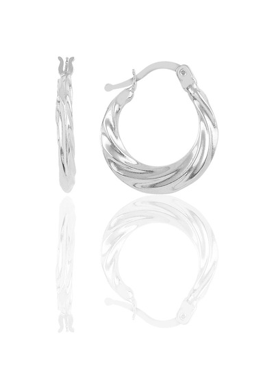 Gümüş Dalgalı Şarnel Küpe Barcode Gold - Rose Gold - Rodyum