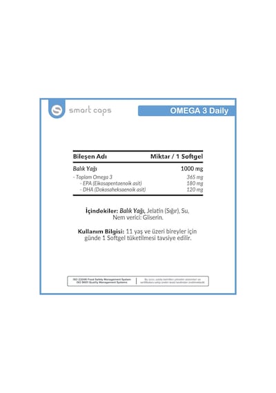 Smartcaps Omega 3 1000 Mg 60 Softgel