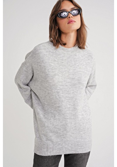 Hiccup Mixray Oversize Triko Kazak Gri