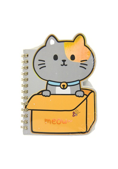 4 Adet Lilamor Spiralli Kedi Defter 10,5x14,5 60 Sayfa