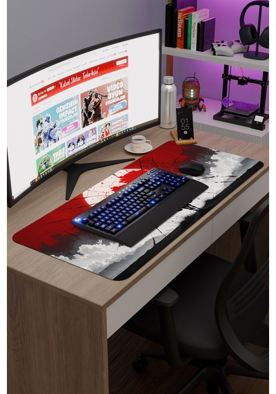 Red Dead Redemption 2 Dikişli Kauçuk Oyuncu Mousepad V5 - 90x40 Xxl Gaming Mouse Pad
