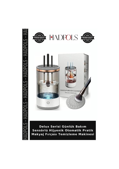 Delux Serisi Günlük Bakım Sensörlü Hijyenik Otomatik Pratik Makyaj Fırçası Temizleme Makinesi